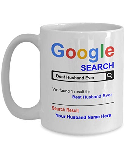 Personalized Husband Mug - Best Husband Ever Coffee Cup - Customized Name Husband Gifts - Gift for Husband - Thank you Basket gifts for Christmas Birthday Anniversary