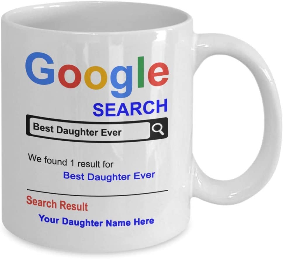 Personalized Daughter Mug - Best Daughter Ever Coffee Cup - Customized Name Daughter Gifts - Gift for Daughter - Christmas Birthday