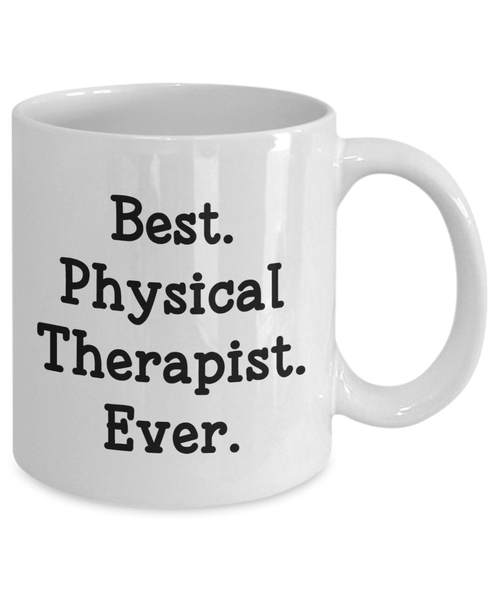 Physikalische Therapeuten-Becher – Beste Physiotherapeutin je – Lustige Teetasse für heiße Kakao, Kaffeetasse – Neuheit Geburtstag Weihnachten Jahrestag Gag Geschenkidee