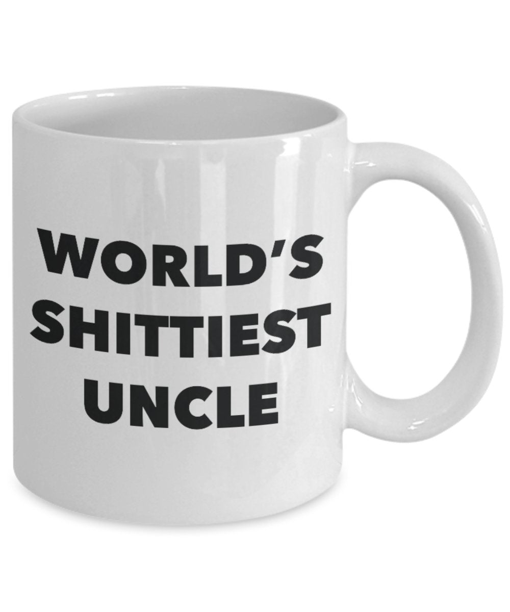Uncle Mug - Coffee Cup - World's Shittiest Uncle - Uncle Gifts - Funny Novelty Birthday Present Idea