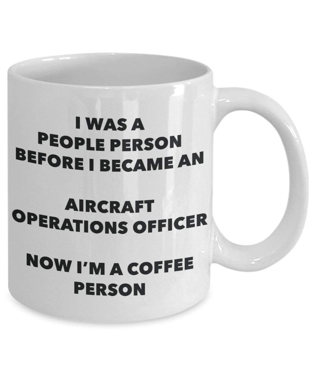 Aircraft Opérations officier personne à café Mug Tasse à thé de cacao – rigolo – Anniversaire de Noël amateur de café mignon Gag Gifts Idée 15oz blanc