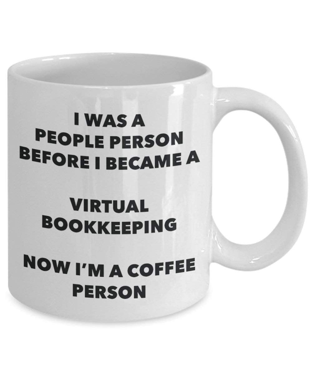 Virtual Bookkeeping Coffee Person Mug - Funny Tea Cocoa Cup - Birthday Christmas Coffee Lover Cute Gag Gifts Idea