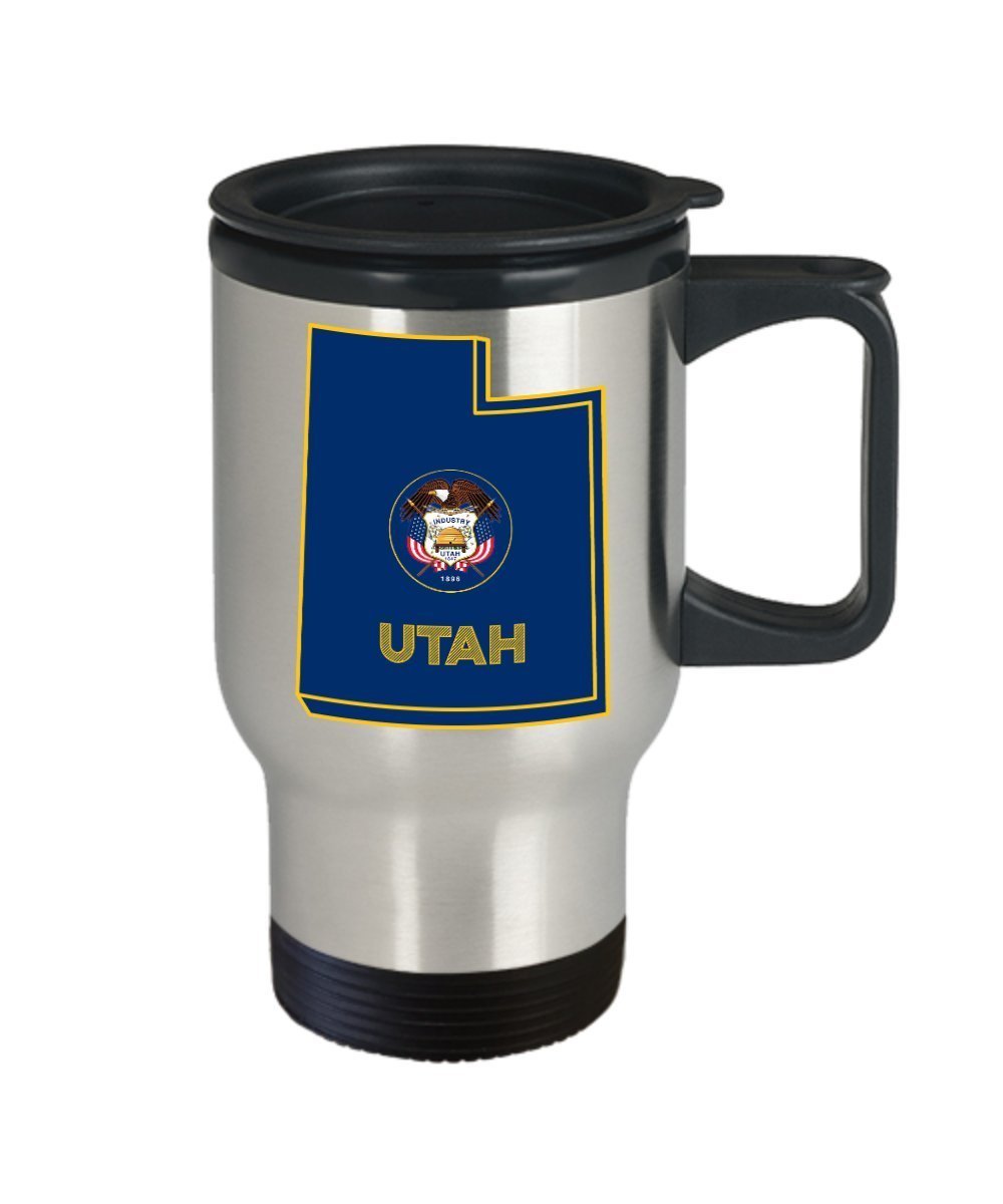 Utah Travel Mug - Funny Tea Hot Cocoa Coffee Insulated Tumbler - Novelty Birthday Christmas Anniversary Gag Gifts Idea