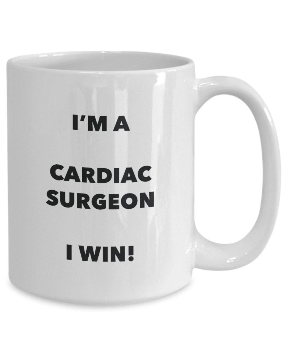 cardiaca Surgeon mug – I' m A cardiaca Surgeon i Win. – Funny Coffee Cup – novelty Birthday Christmas GAG regalo idea 11oz Infradito colorati estivi, con finte perline