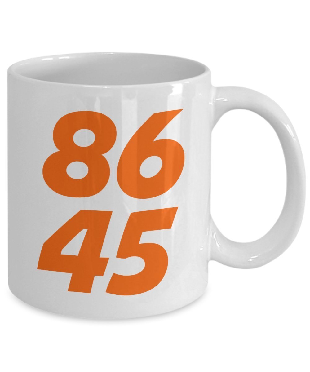 Impeach Trump Tasse – 8645 – Lustige Teetasse für heiße Kakao-Kaffeetasse – Neuheit Geburtstag Weihnachten Jahrestag Gag Geschenkidee