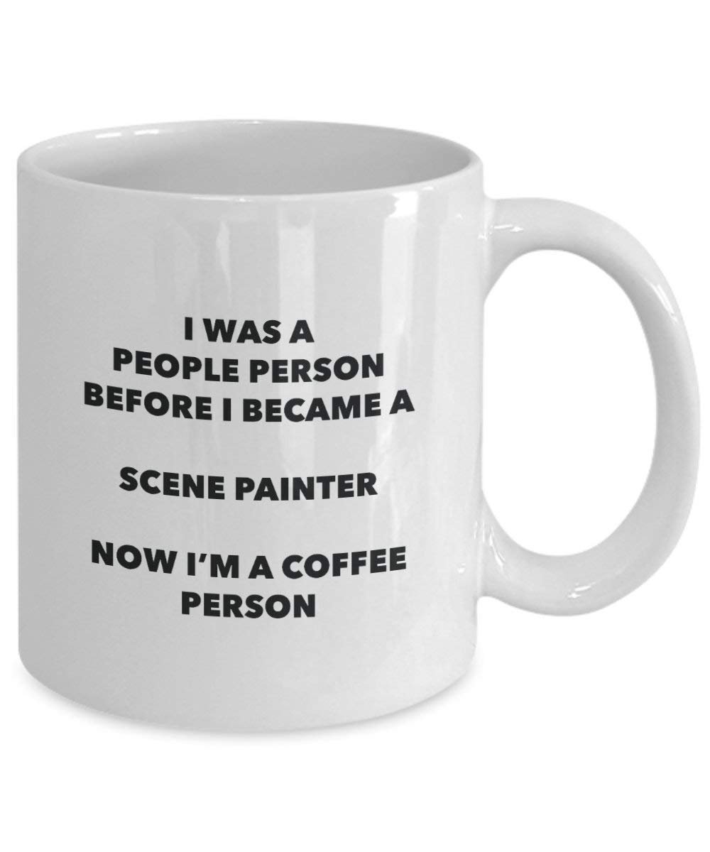 Scena pittore cacao persona – Tazza da tè caffè tazza – Birthday Christmas Coffee Lover cute GAG regalo idea 15oz Infradito colorati estivi, con finte perline