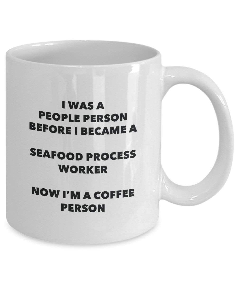 Meeresfrüchte Prozess Worker Kaffee Person Tasse – Funny Tee Kakao-Tasse – Geburtstag Weihnachten Kaffee Lover Cute Gag Geschenke Idee
