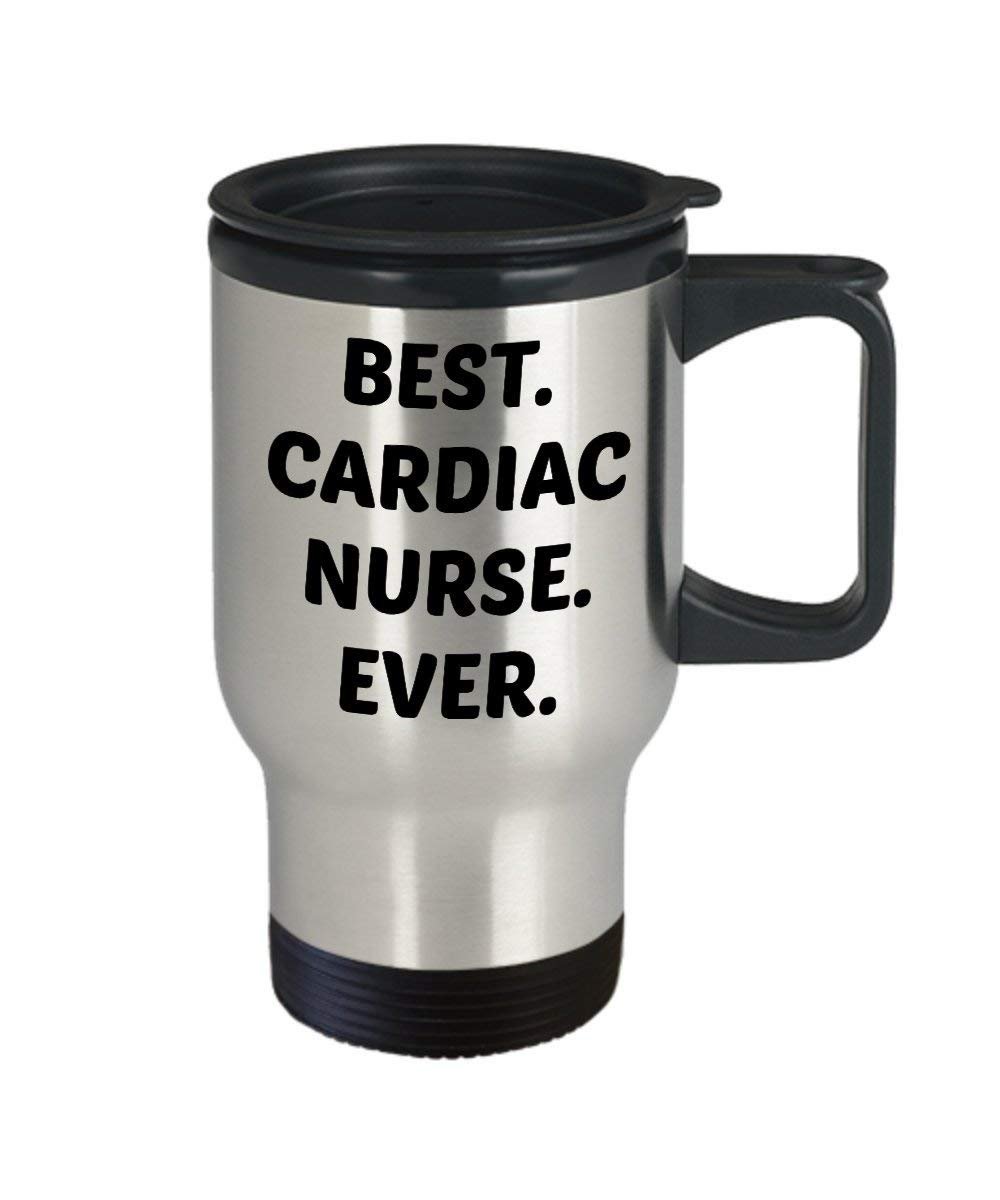 cardiaca nurse Travel mug – cardiaca Best nurse Ever – Funny Tea Hot Cocoa caffè isolato tumbler Cup – Novità compleanno Natale anniversario GAG GIF