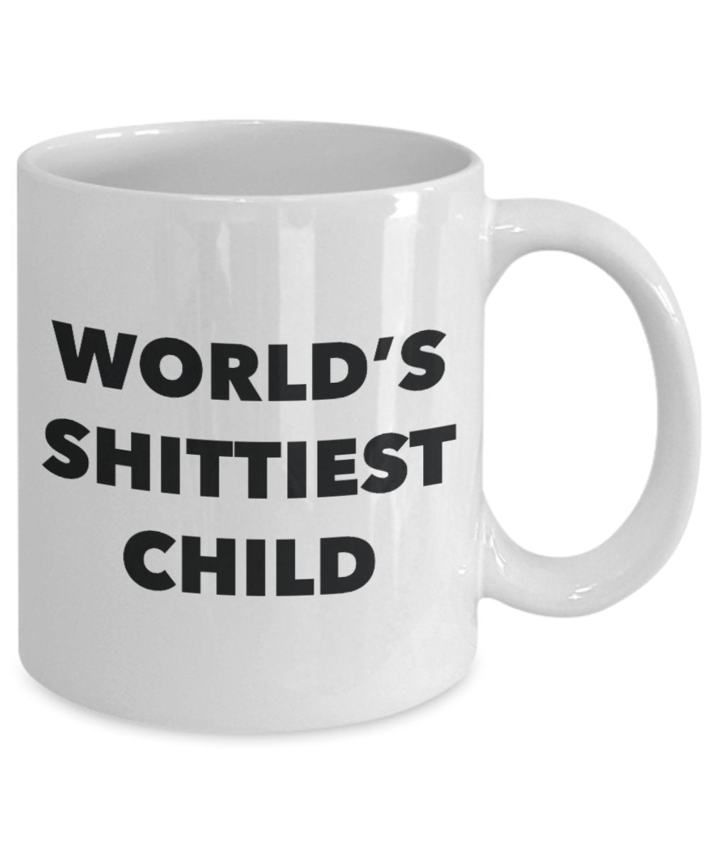 Child Mug - Coffee Cup - World's Shittiest Child - Child Gifts - Funny Novelty Birthday Present Idea