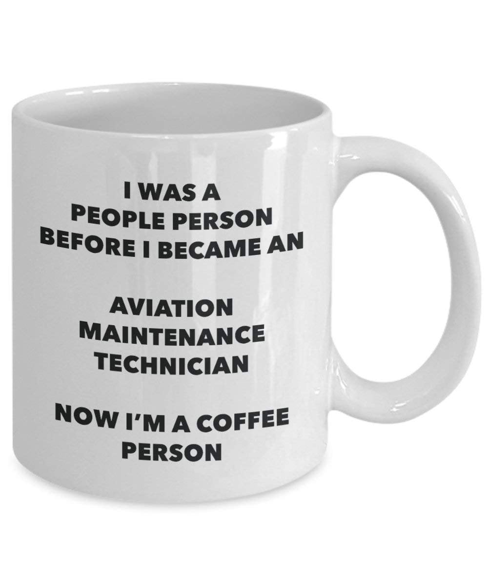 technicien de maintenance d'aviation personne à café Mug Tasse à thé de cacao – rigolo – Anniversaire de Noël amateur de café mignon Gag Gifts Idée 15oz blanc
