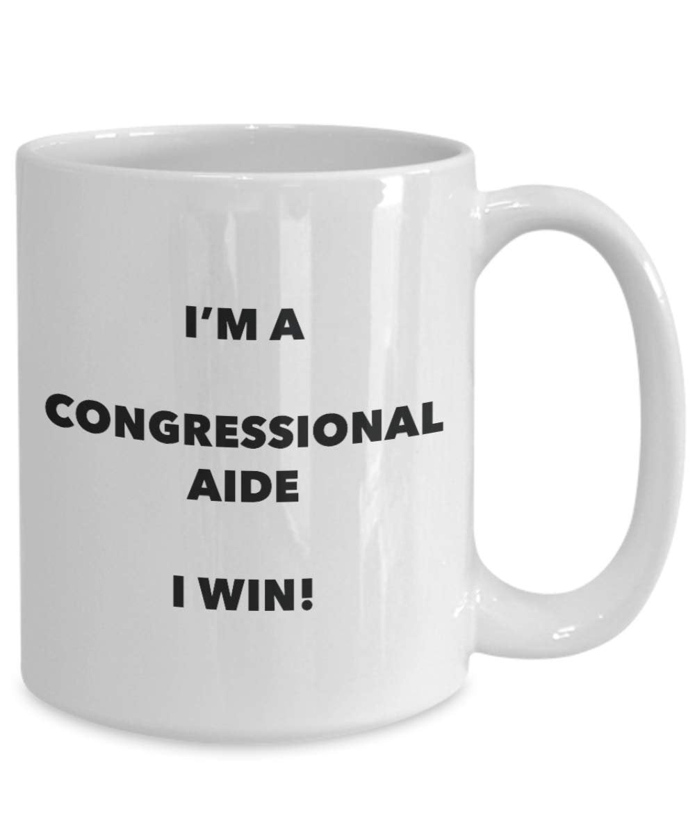 Je suis un Avant-goût du Congrès Mug I Win. – Funny Tasse à café – Fantaisie anniversaire Idée de Gag cadeaux de Noël 11oz blanc