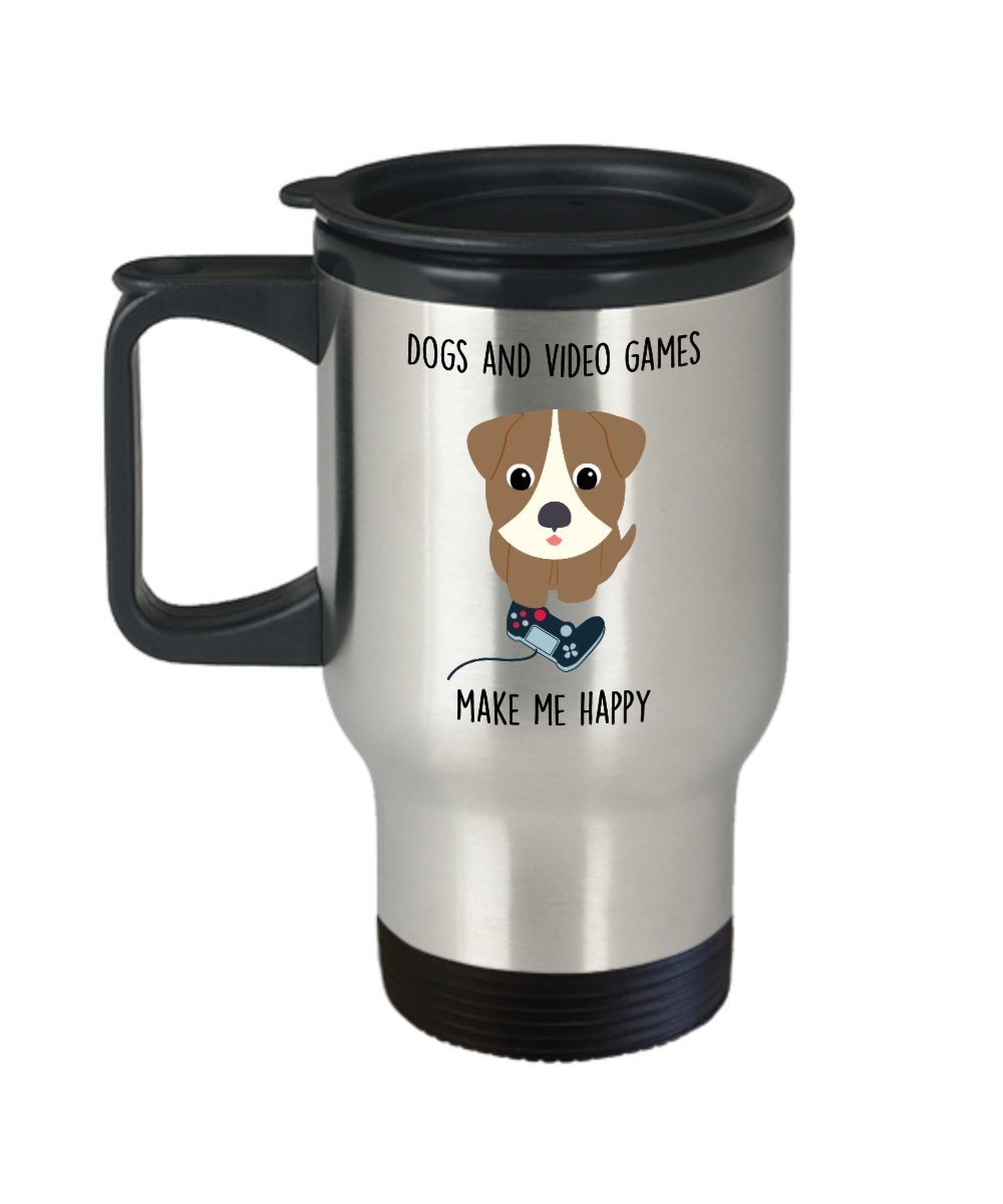 Video Game Lovers Travel Mug - Dog Lover Mug, Gamer Gifts - Funny Tea –  Spread Passion