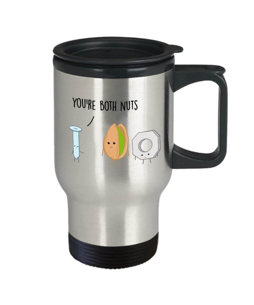 Divertente Carpenter Construction Worker mug – you' re both nuts- Funny valentines Day Love – Tazza regalo per fidanzati marito moglie