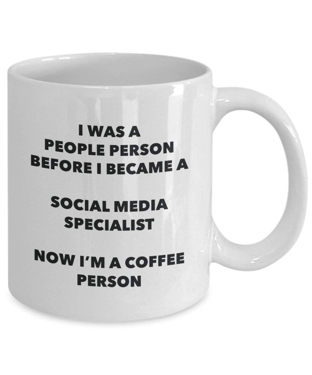 Social Media Specialist Kaffee Person Tasse – Funny Tee Kakao-Tasse – Geburtstag Weihnachten Kaffee Lover Cute Gag Geschenke Idee 15oz weiß