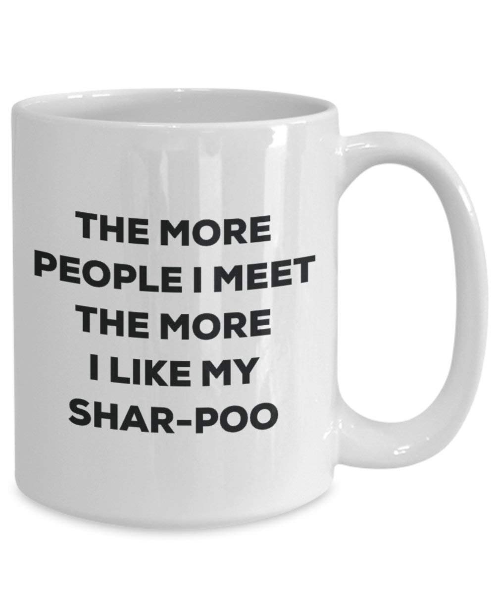 The more people i meet the more i Like My shar-poo mug – Funny Coffee Cup – Christmas Dog Lover cute GAG regalo idea 15oz Infradito colorati estivi, con finte perline