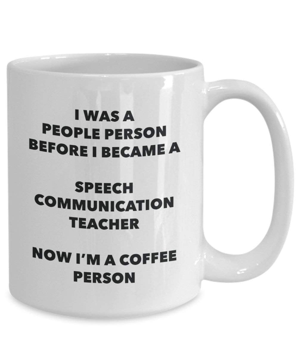 Rede Kommunikation Lehrer Kaffee Person Tasse – Funny Tee Kakao-Tasse – Geburtstag Weihnachten Kaffee Lover Cute Gag Geschenke Idee 15oz weiß