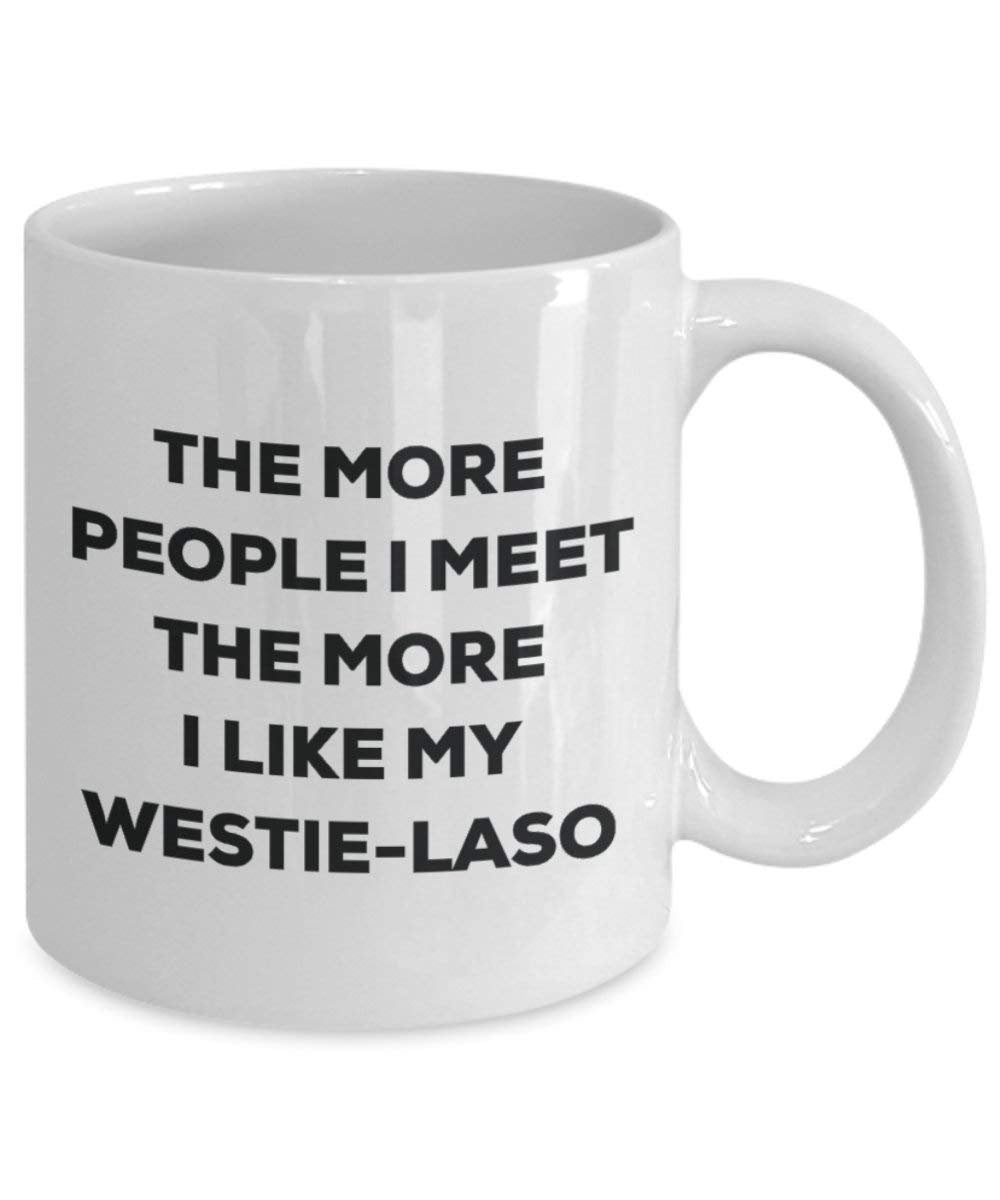 The more people i meet the more i Like My westie-laso mug – Funny Coffee Cup – Christmas Dog Lover cute GAG regalo idea 15oz Infradito colorati estivi, con finte perline