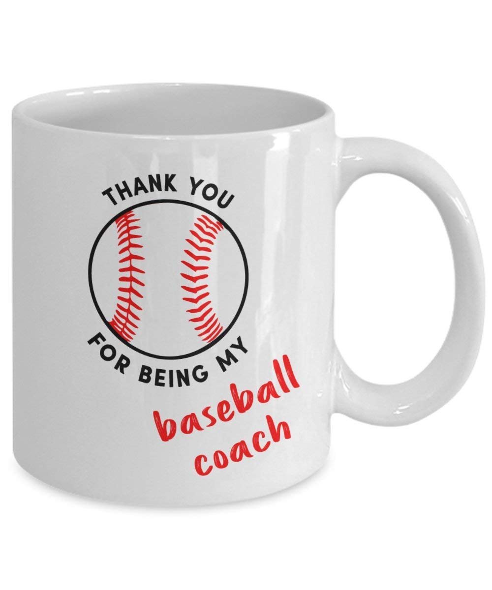 Coach Thank You Geschenk Baseball Tasse – Funny Tee Hot Cocoa Kaffeetasse – Neuheit Geburtstag Weihnachten Jahrestag Gag Geschenke Idee