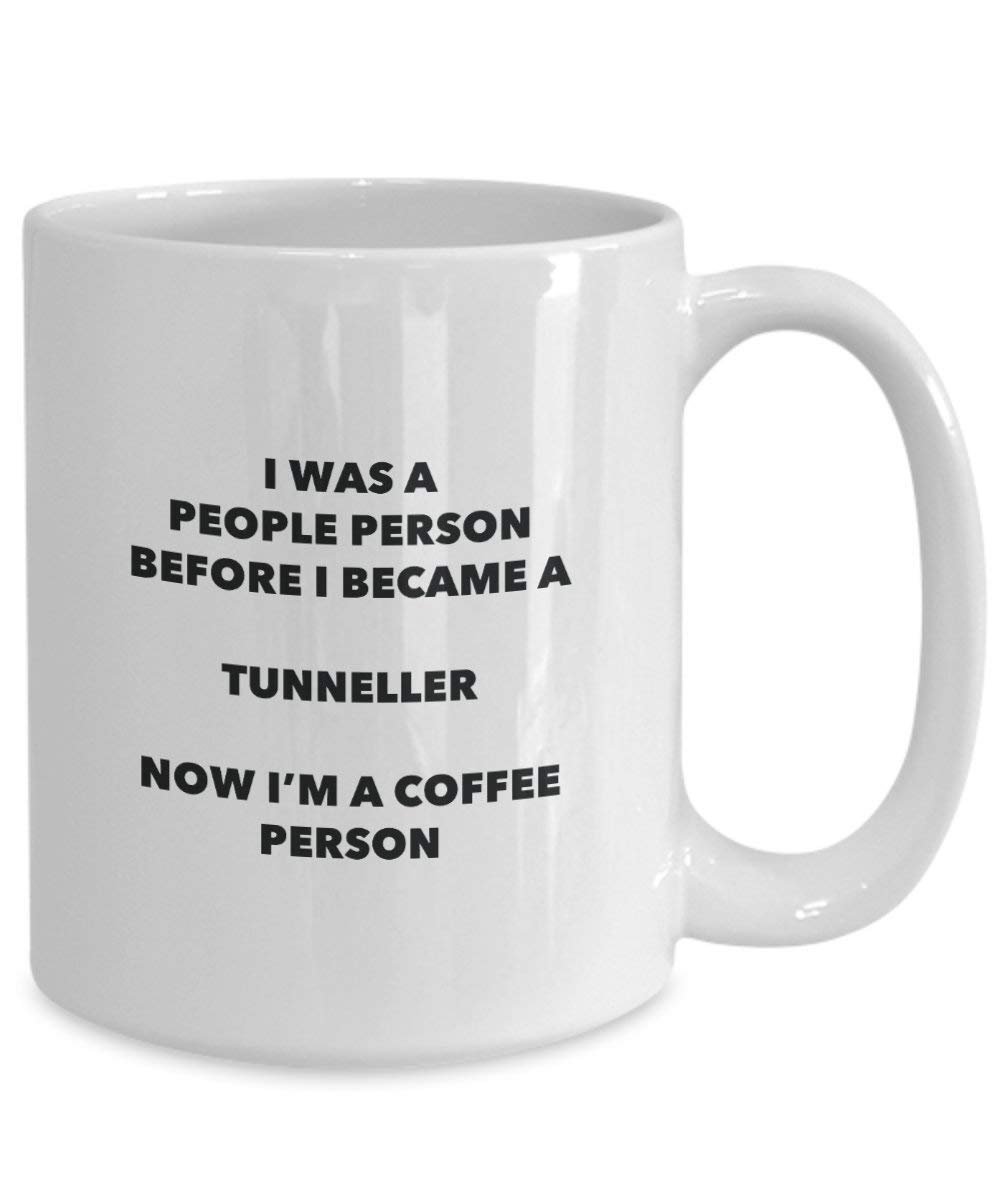 Tunneller personne à café Mug Tasse à thé de cacao – rigolo – Anniversaire de Noël amateur de café mignon Gag Gifts Idée 11oz blanc
