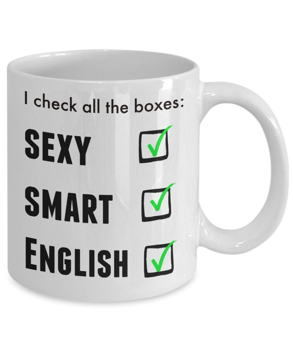 Funny English Pride Coffee Mug For Men or Women - I Am Proud Novelty Love Cup