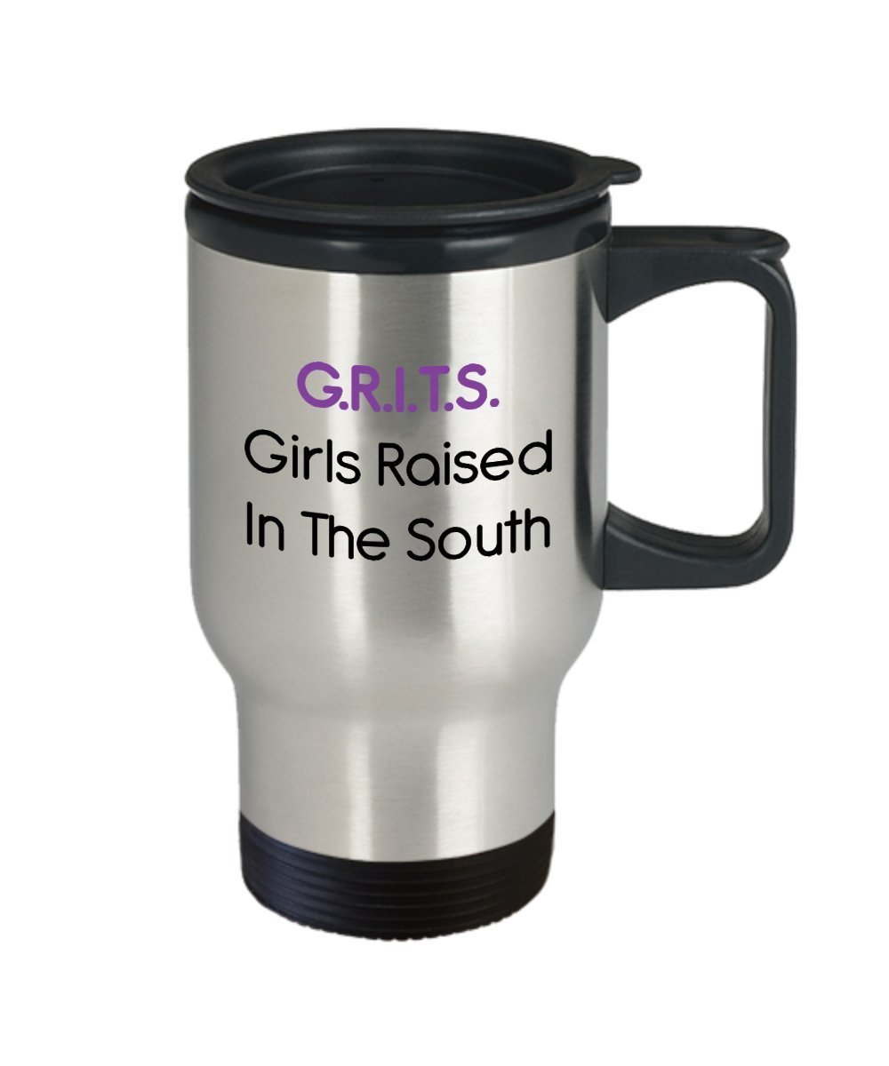 Girls Raised In the South Travel Mug - Funny Insulated Tumbler - Novelty Birthday Christmas Anniversary Gag Gifts Idea