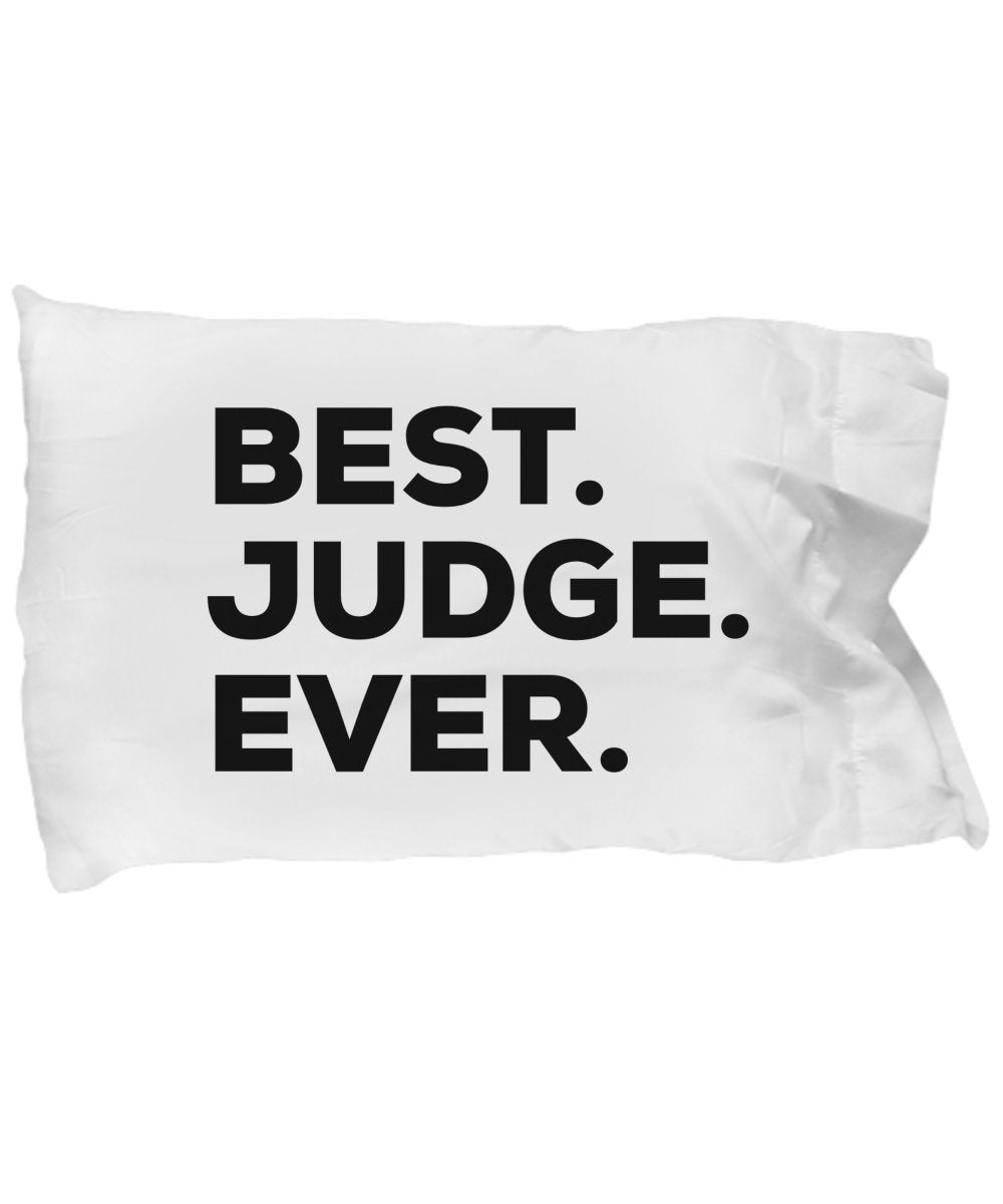 SpreadPassion Judge Pillow Case - Best Judge Ever - Ideas For Judges - Women Or Men - Funny - For Desk Office Courtroom Decor