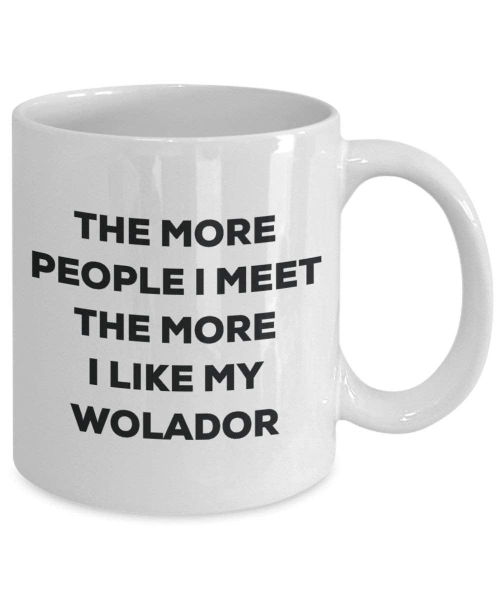 The more people i meet the more i Like My Wolador mug – Funny Coffee Cup – Christmas Dog Lover cute GAG regalo idea 11oz Infradito colorati estivi, con finte perline