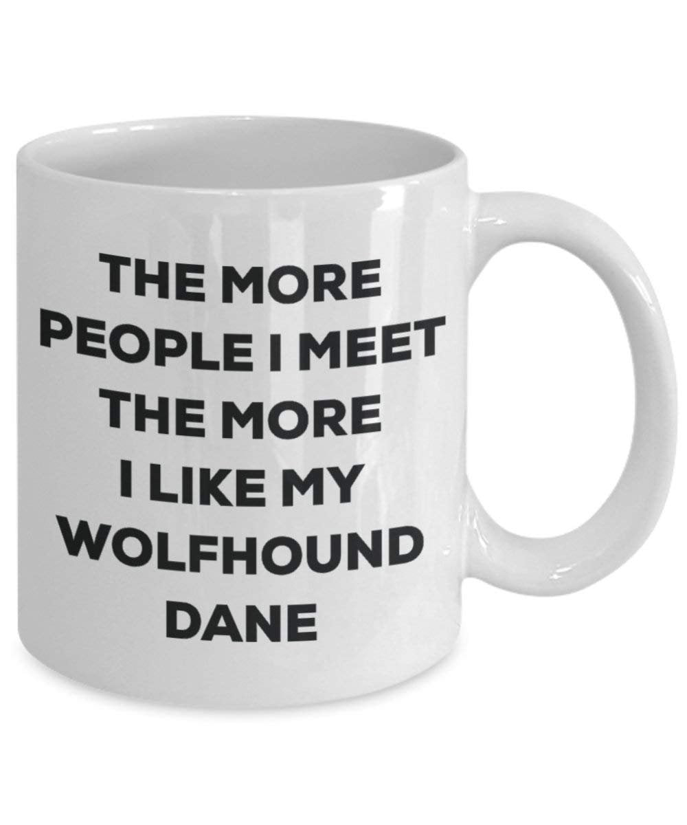 The more people i meet the more i Like My Wolfhound Dane mug – Funny Coffee Cup – Christmas Dog Lover cute GAG regalo idea 15oz Infradito colorati estivi, con finte perline