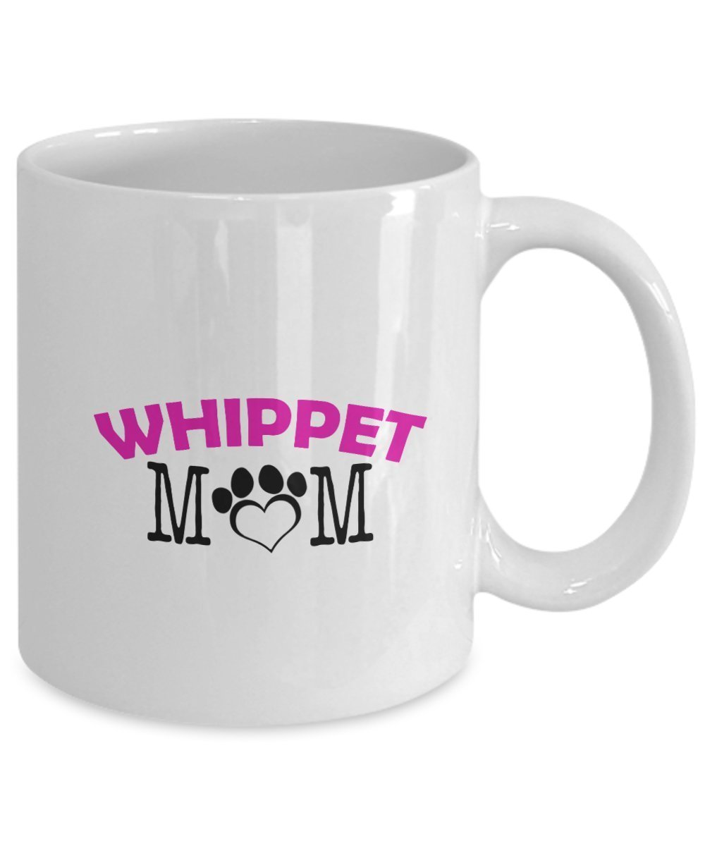 Funny Whippet Couple Mug - Whippet Dad - Whippet Mom - Whippet Lover Gifts - Unique Ceramic Gifts Idea (Mom)