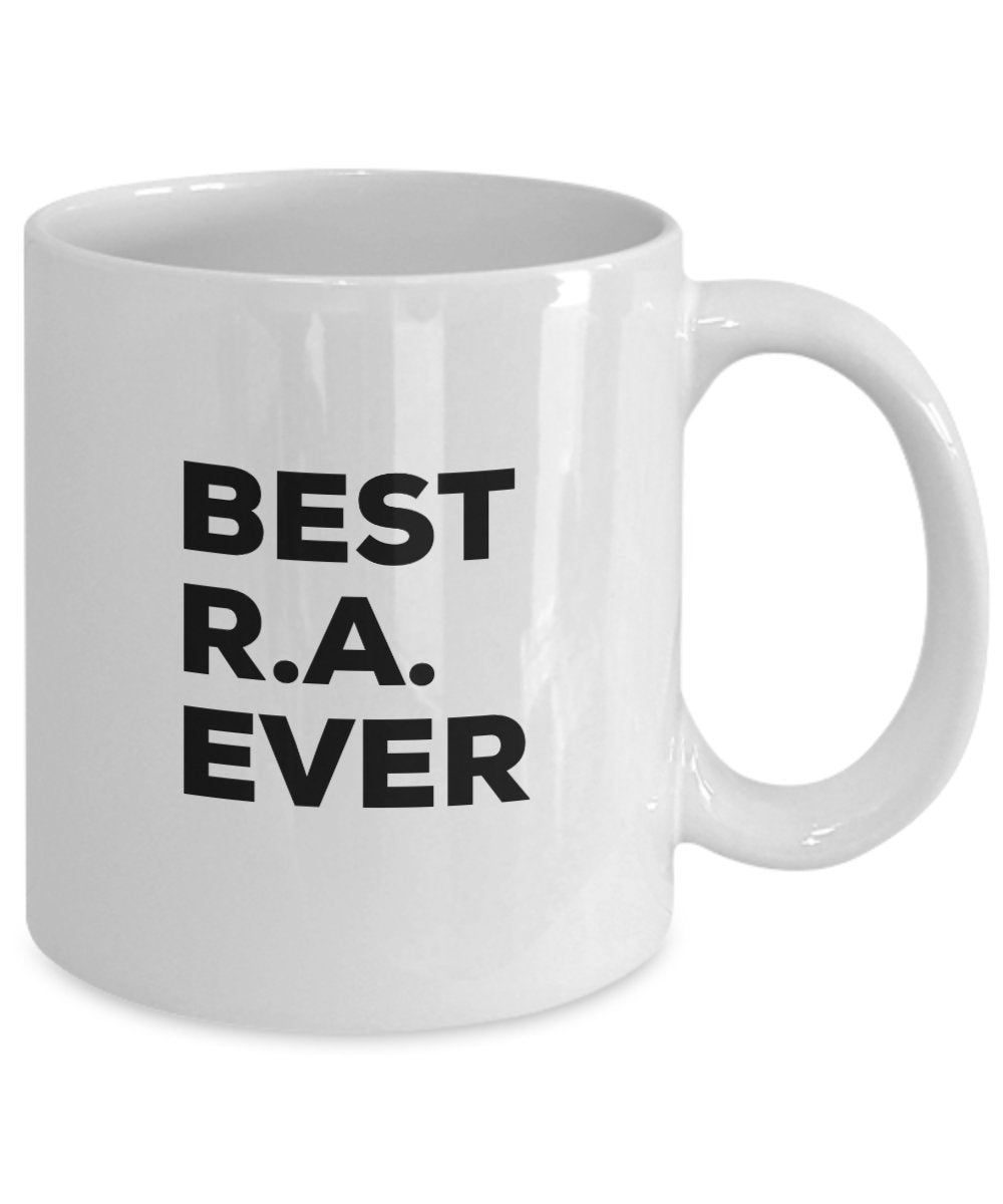 RA Gifts - R.A. Mug - Best R.A. Ever Coffee Cup - Novelty Gift Idea - Resident Advisor - Funny - For A Gift Novelty Idea - Add To Gift Bag Basket Box