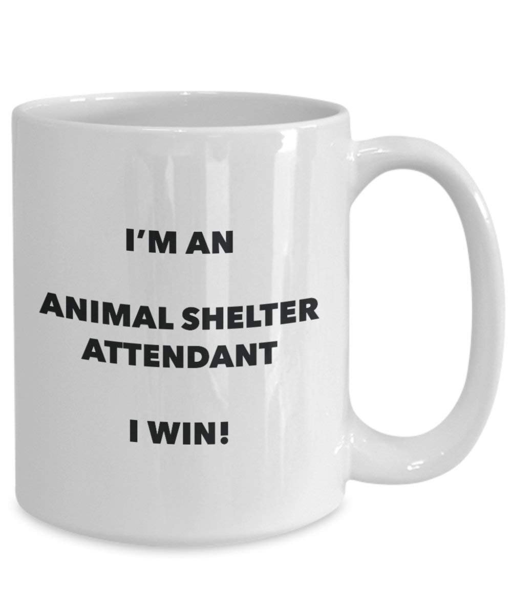 Animal Shelter cette mise à jour Mug – Je suis un Animal Shelter cette mise à jour I Win. – Funny Tasse à café – Fantaisie anniversaire Idée de Gag cadeaux de Noël 11oz blanc
