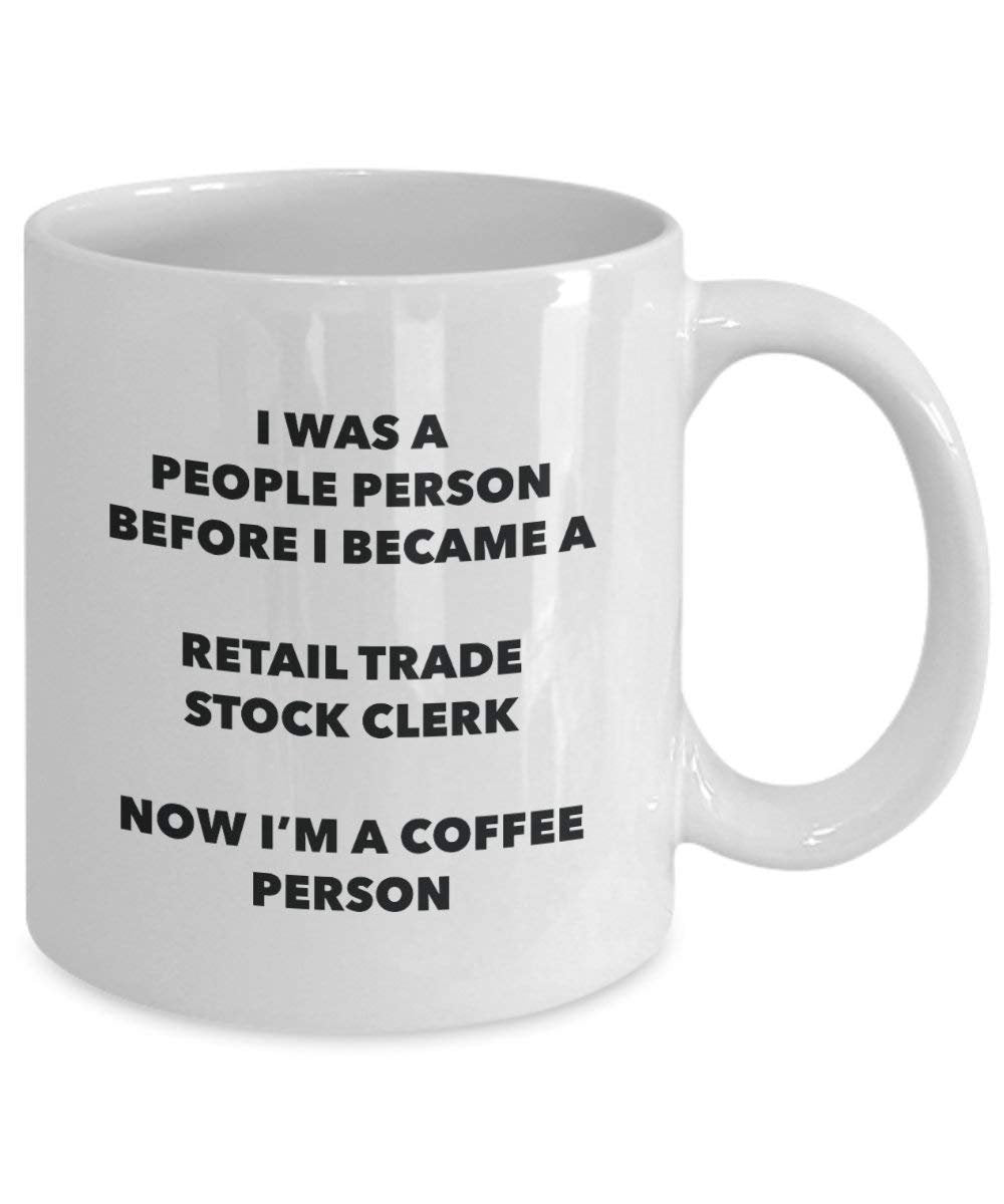 Retail Trade Stock Clerc personne à café Mug Tasse à thé de cacao – rigolo – Anniversaire de Noël amateur de café mignon Gag Gifts Idée 11oz blanc