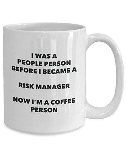 Gestionnaire de risques personne à café Mug Tasse à thé de cacao – rigolo – Anniversaire de Noël amateur de café mignon Gag Gifts Idée 11oz blanc