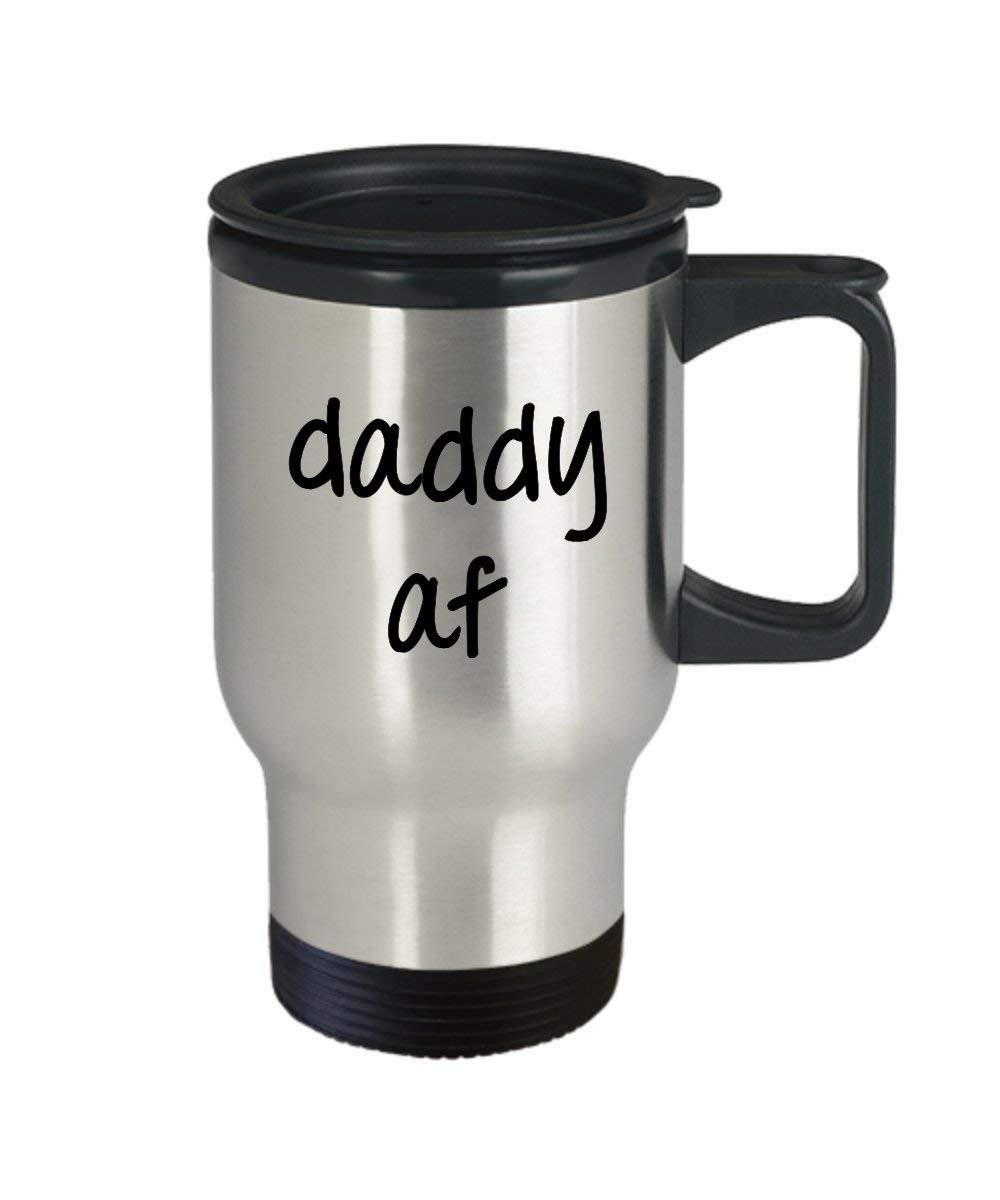 Mug de voyage Daddy af - Cadeaux pour papa - Thé amusant - Cacao café - Idée cadeau d'anniversaire fantaisie