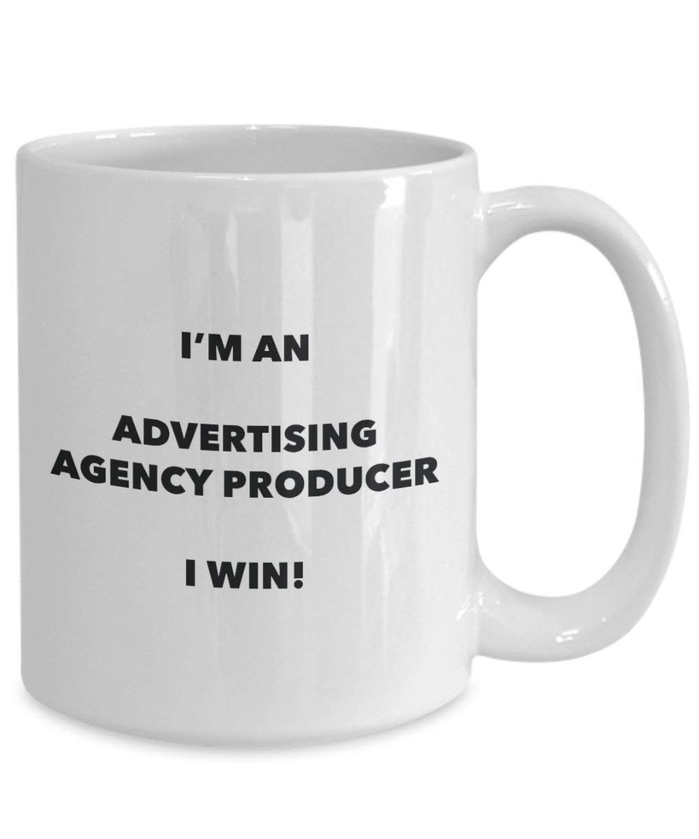 Werbung Agentur produziert Tasse – Ich bin ein Werbung Agentur produziert I Win. – Funny Kaffeetasse – Neuheit Geburtstag Weihnachten Gag Geschenke Idee