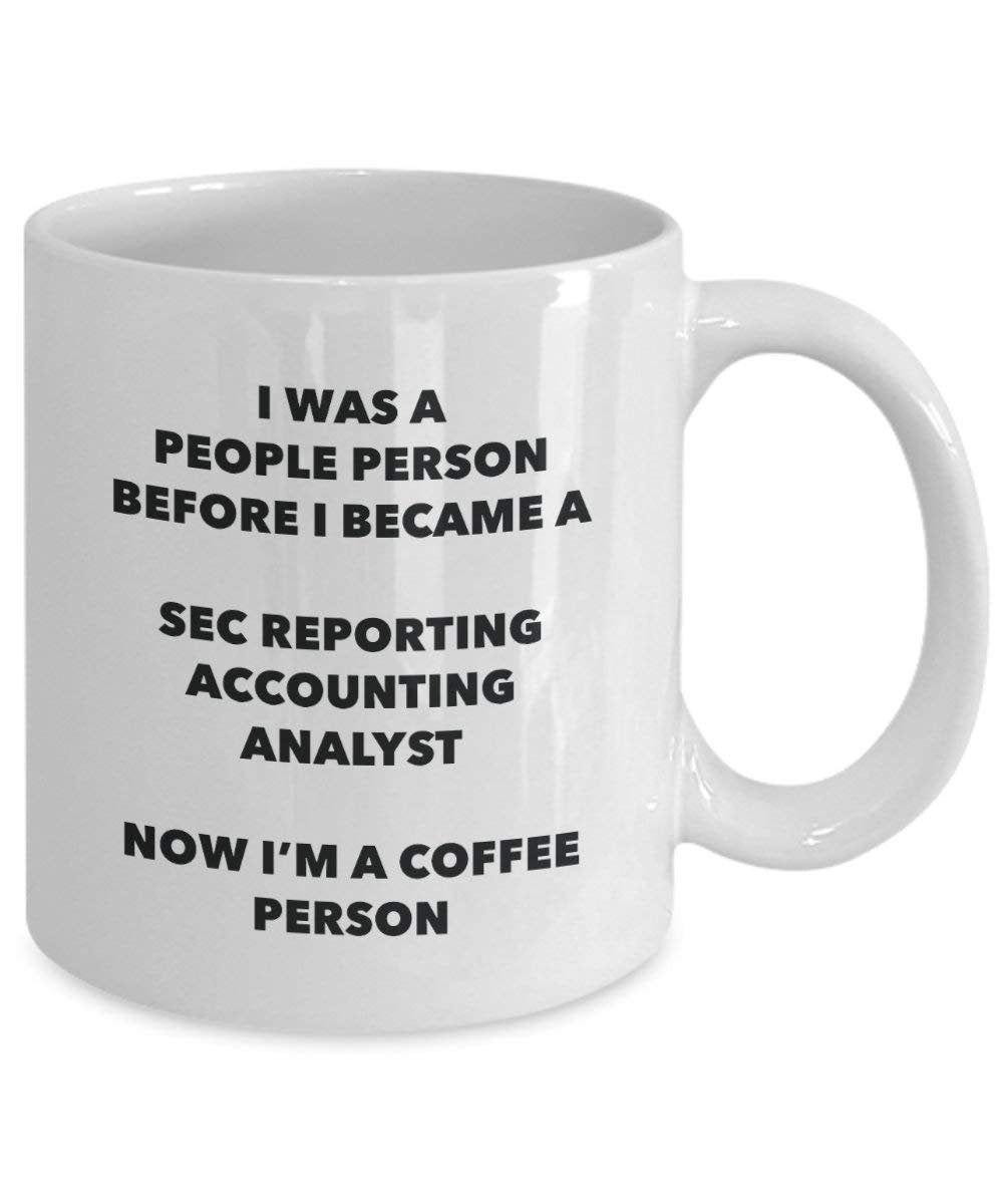 SEC Berichterstattung Accounting Analyst Kaffee Person Tasse – Funny Tee Kakao-Tasse – Geburtstag Weihnachten Kaffee Lover Cute Gag Geschenke Idee