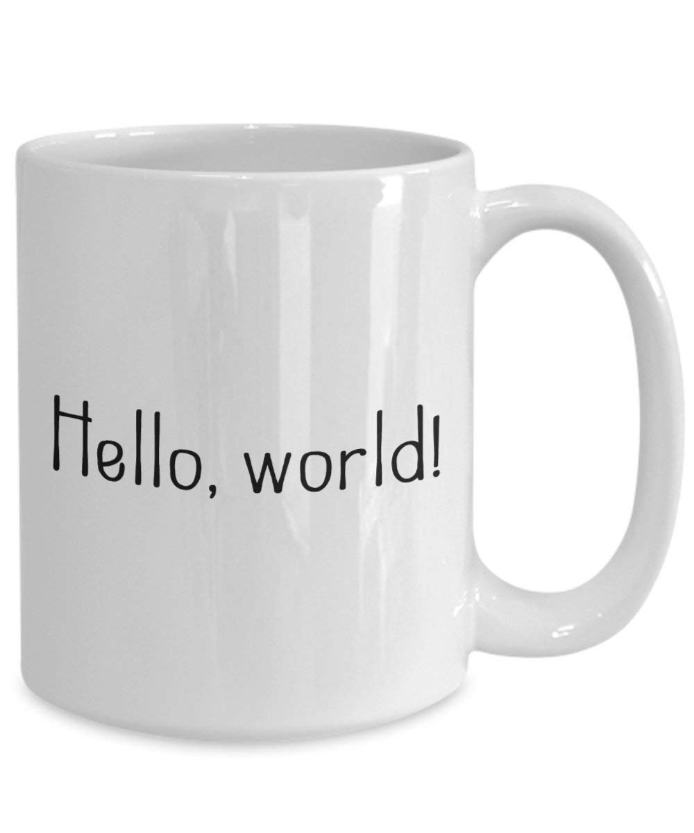 Hello World Kaffee Tasse – Funny Tee Hot Cocoa Kaffeetasse – Neuheit Geburtstag Weihnachten Gag Geschenke Idee