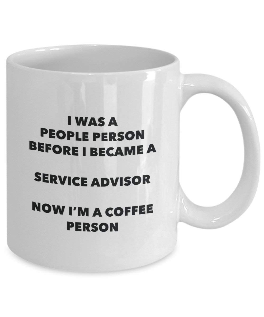 Service Advisor Kaffee Person Tasse – Funny Tee Kakao-Tasse – Geburtstag Weihnachten Kaffee Lover Cute Gag Geschenke Idee 15oz weiß