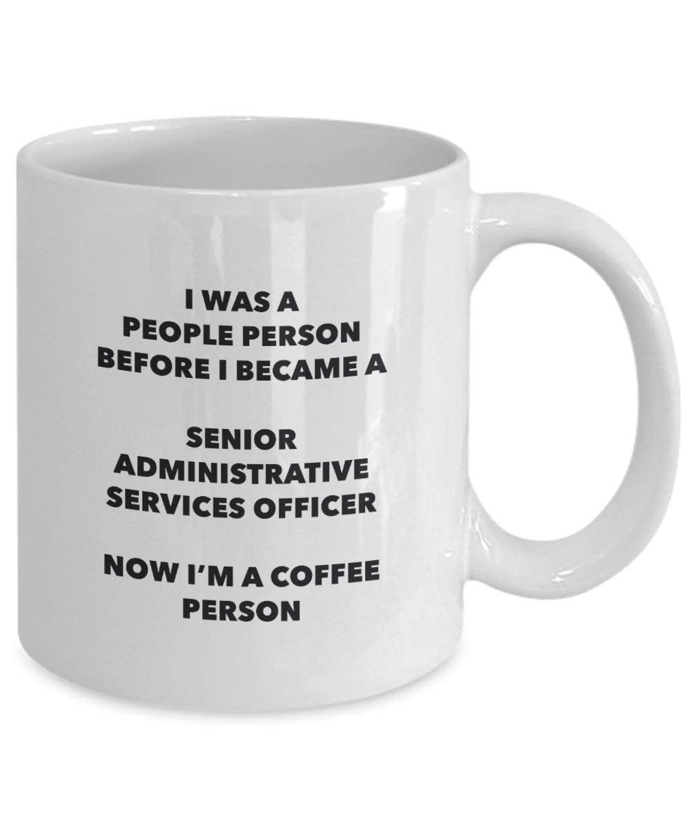 Senior Dienstleistungen an Officer Kaffee Person Tasse – Funny Tee Kakao-Tasse – Geburtstag Weihnachten Kaffee Lover Cute Gag Geschenke Idee