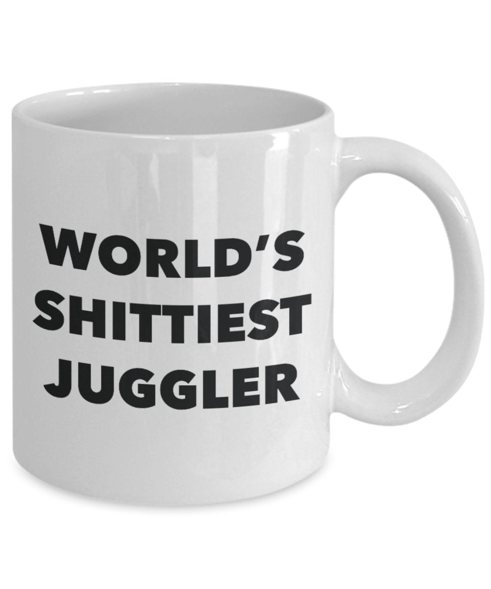 Juggler Coffee Mug - World's Shittiest Juggler - Juggler Gifts - Funny Novelty Birthday Present Idea