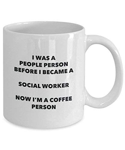 Social Worker Coffee Person Mug - Funny Tea Cocoa Cup - Birthday Christmas Coffee Lover Cute Gag Gifts Idea