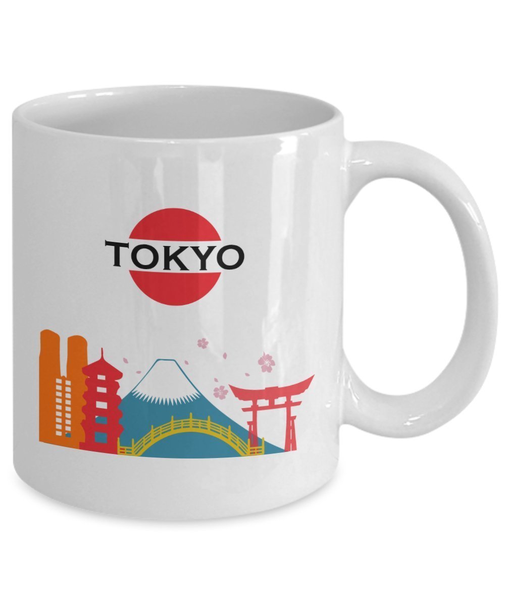 Tokyo Tasse – Lustige Teetasse für heiße Kakao-Kaffeetasse – Neuheit Geburtstag Weihnachten Jahrestag Gag Geschenkidee 11oz weiß