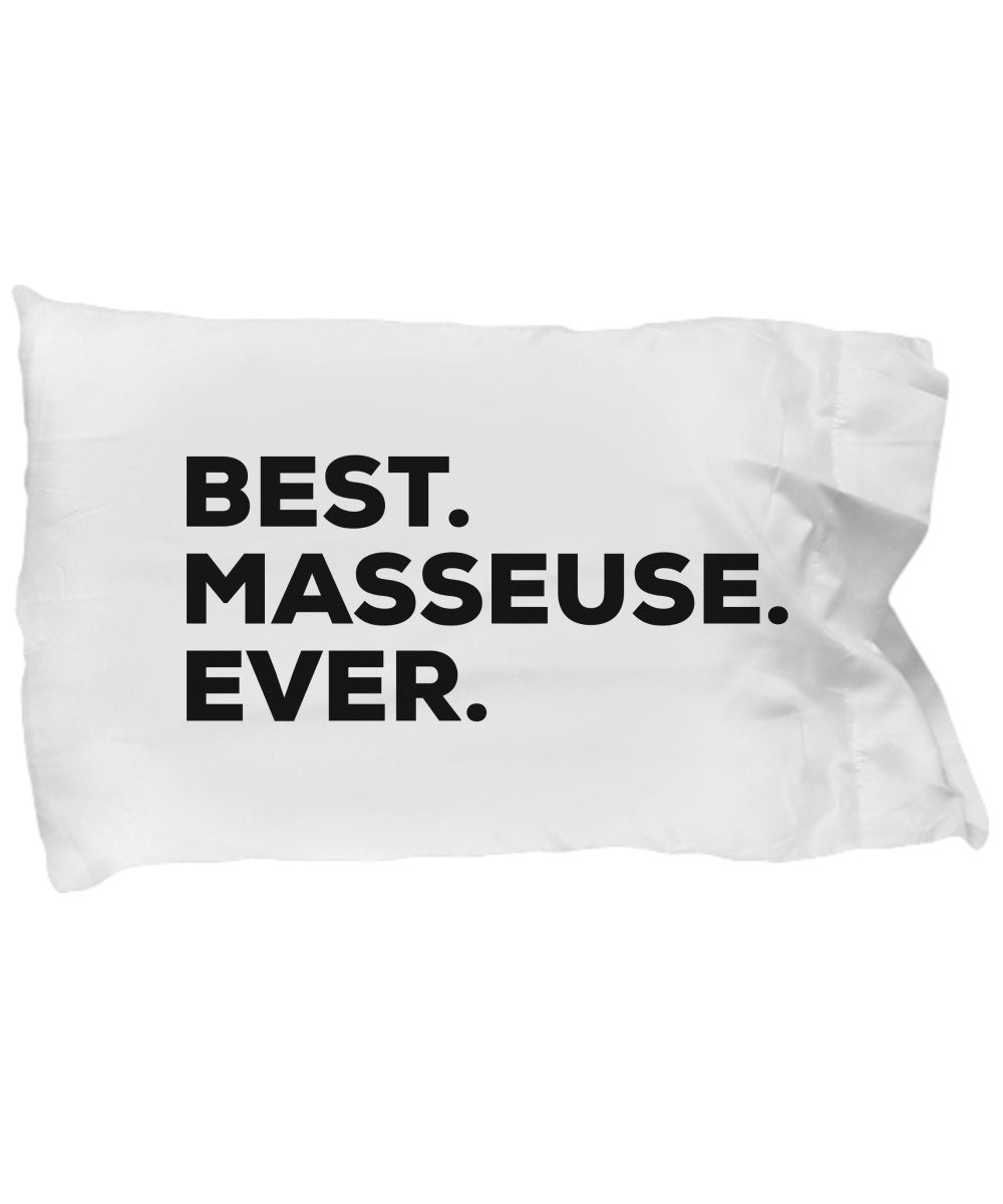 Masseuse Pillow Case - Best Masseuse Ever - For Appreciation Thank You Promotion Graduation - Can Be Funny Gag Or Birthday Christmas Gift