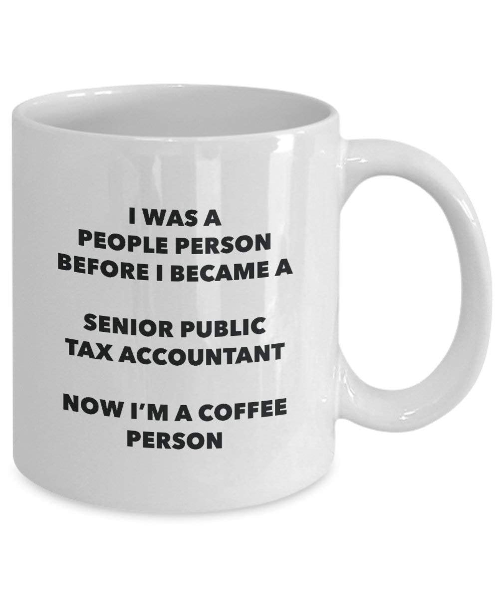 Senior Public Tax Accountant Kaffee Person Tasse – Funny Tee Kakao-Tasse – Geburtstag Weihnachten Kaffee Lover Cute Gag Geschenke Idee