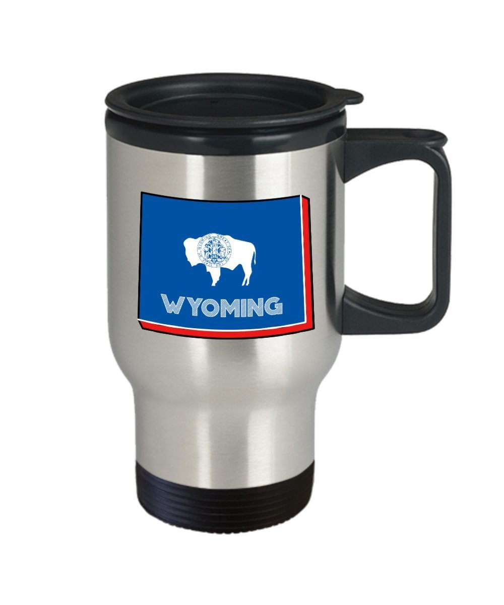 Wyoming Travel Mug - Funny Tea Hot Cocoa Coffee Insulated Tumbler - Novelty Birthday Christmas Anniversary Gag Gifts Idea