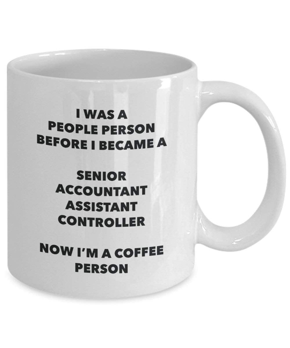 Senior Buchhalter Assistant Controller Kaffee Person Tasse – Funny Tee Kakao-Tasse – Geburtstag Weihnachten Kaffee Lover Cute Gag Geschenke Idee 11oz weiß
