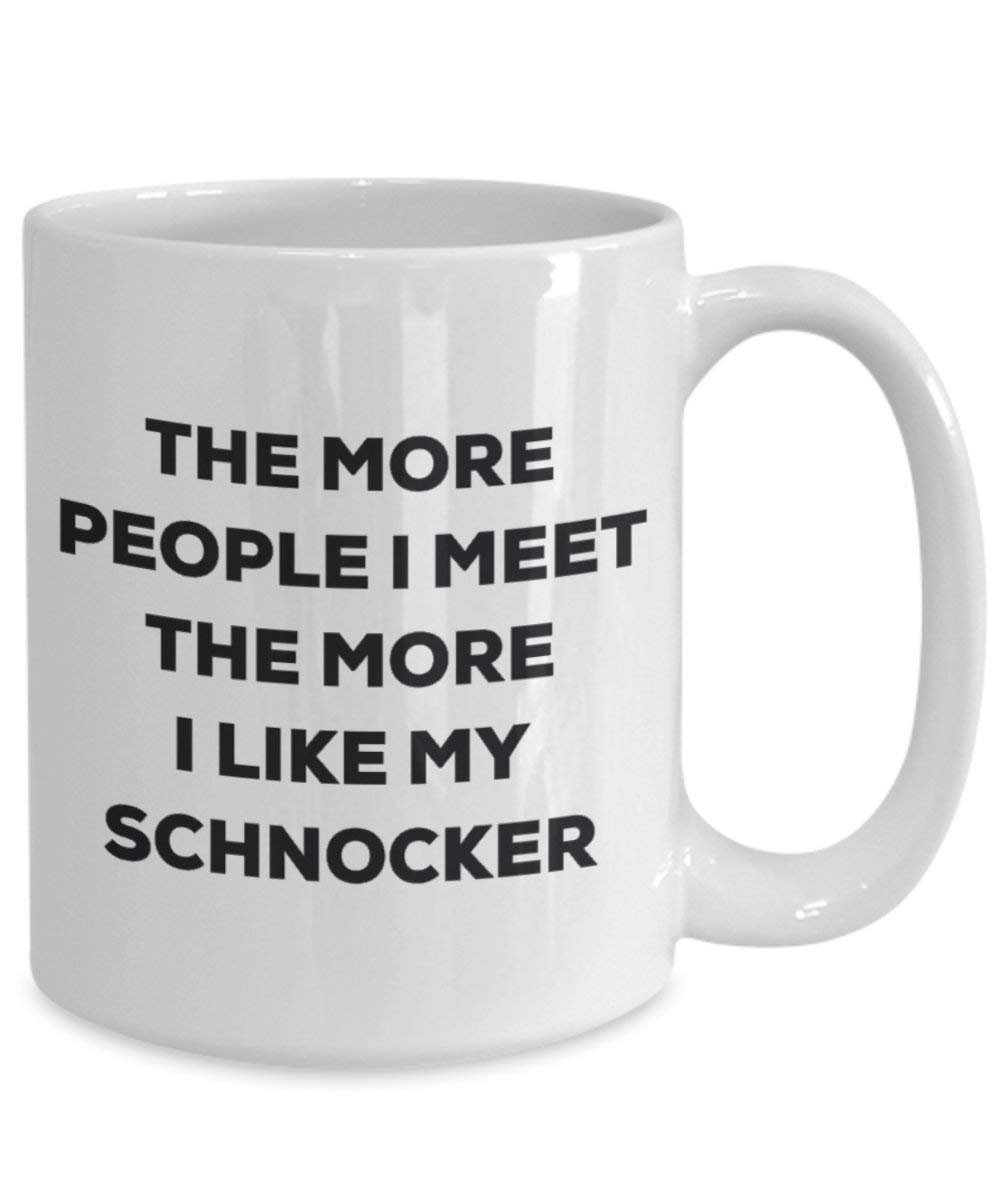 The more people i meet the more i Like My Schnocker mug – Funny Coffee Cup – Christmas Dog Lover cute GAG regalo idea 11oz Infradito colorati estivi, con finte perline
