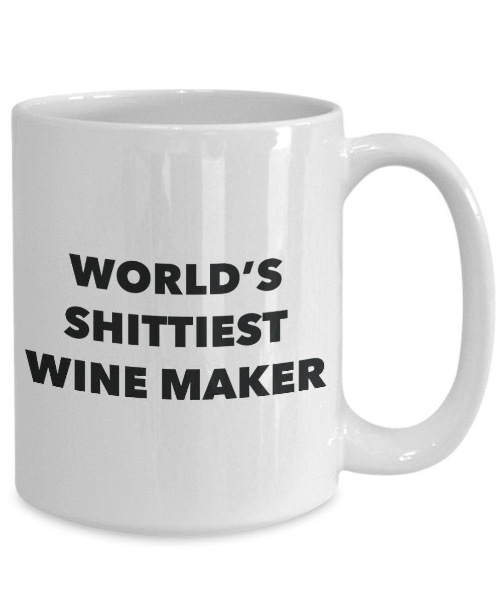 Wine Maker Coffee Mug - World's Shittiest Wine Maker - Wine Maker Gifts - Funny Novelty Birthday Present Idea