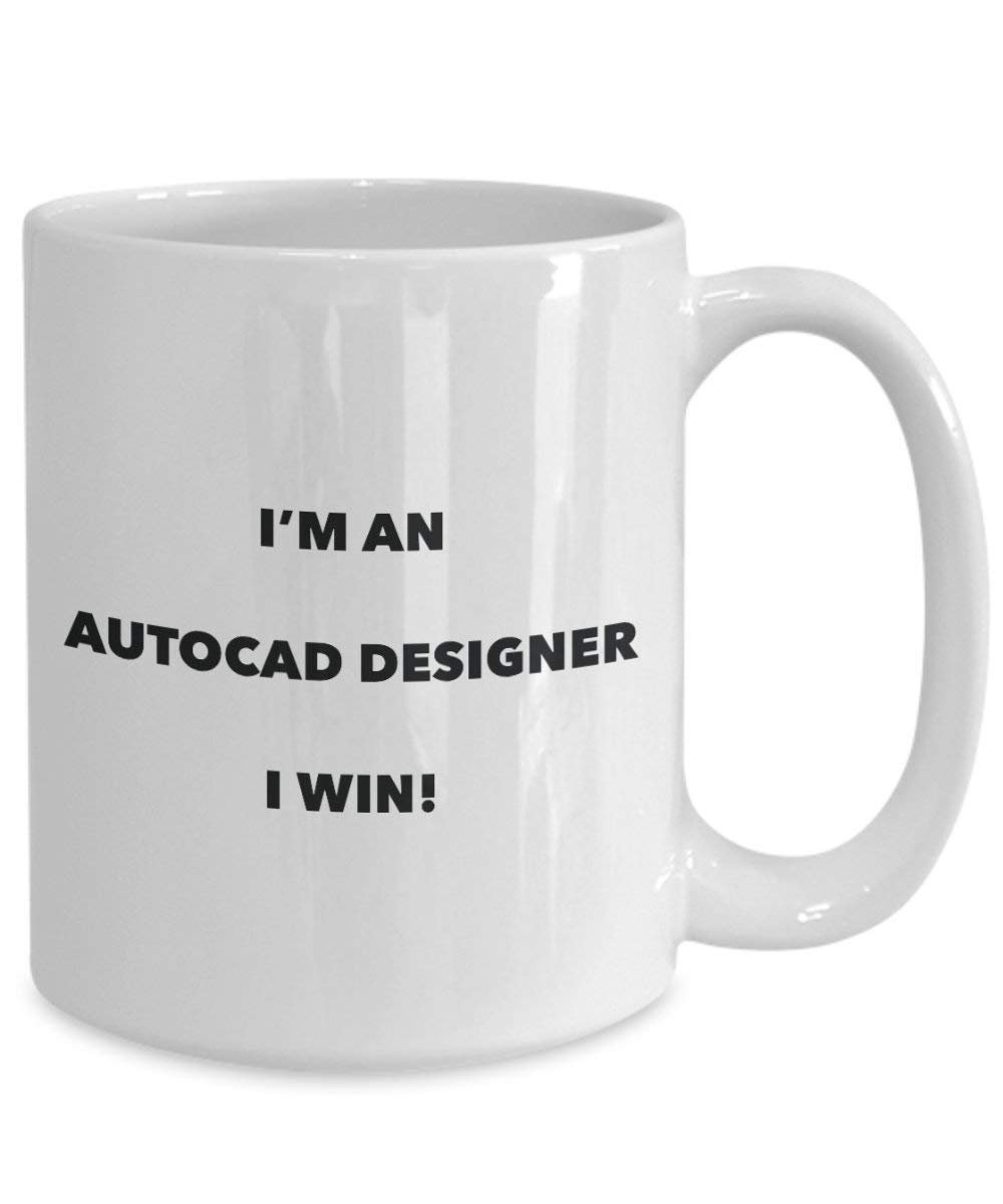 Autocad Designer Mug - I'm an Audiovisual Technician I win! - Funny Coffee Cup - Novelty Birthday Christmas Gag Gifts Idea