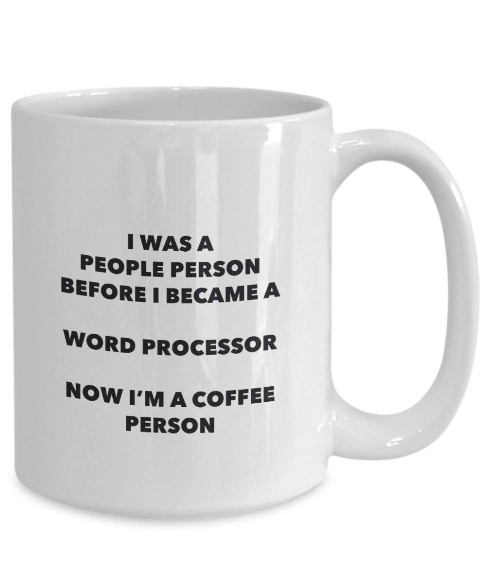 Traitement de texte personne à café Mug Tasse à thé de cacao – rigolo – Anniversaire de Noël amateur de café mignon Gag Gifts Idée 11oz blanc